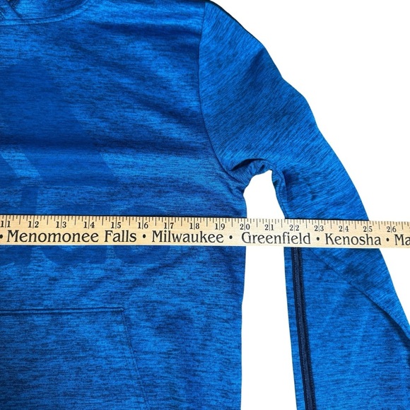 Adidas Pullover Hoodie Sweatshirt with Pockets Blue Logo Youth XL (18/20) - Picture 6 of 11